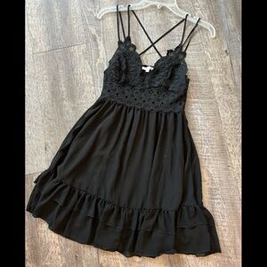 Black slip dress